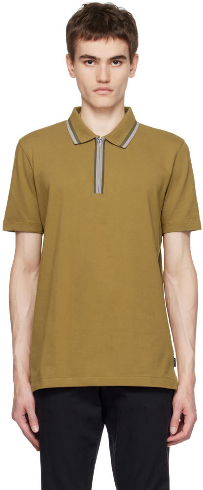 PS by Paul Smith Khaki Half Zip Polo Cover