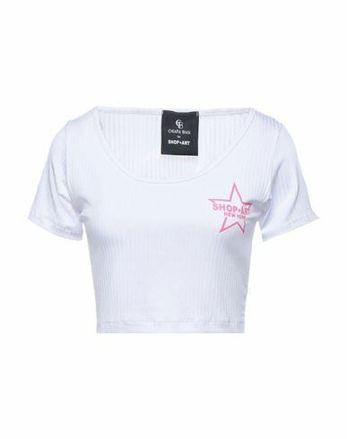 Shop ★ Art Woman T-shirt White Polyester, Elastane Cover