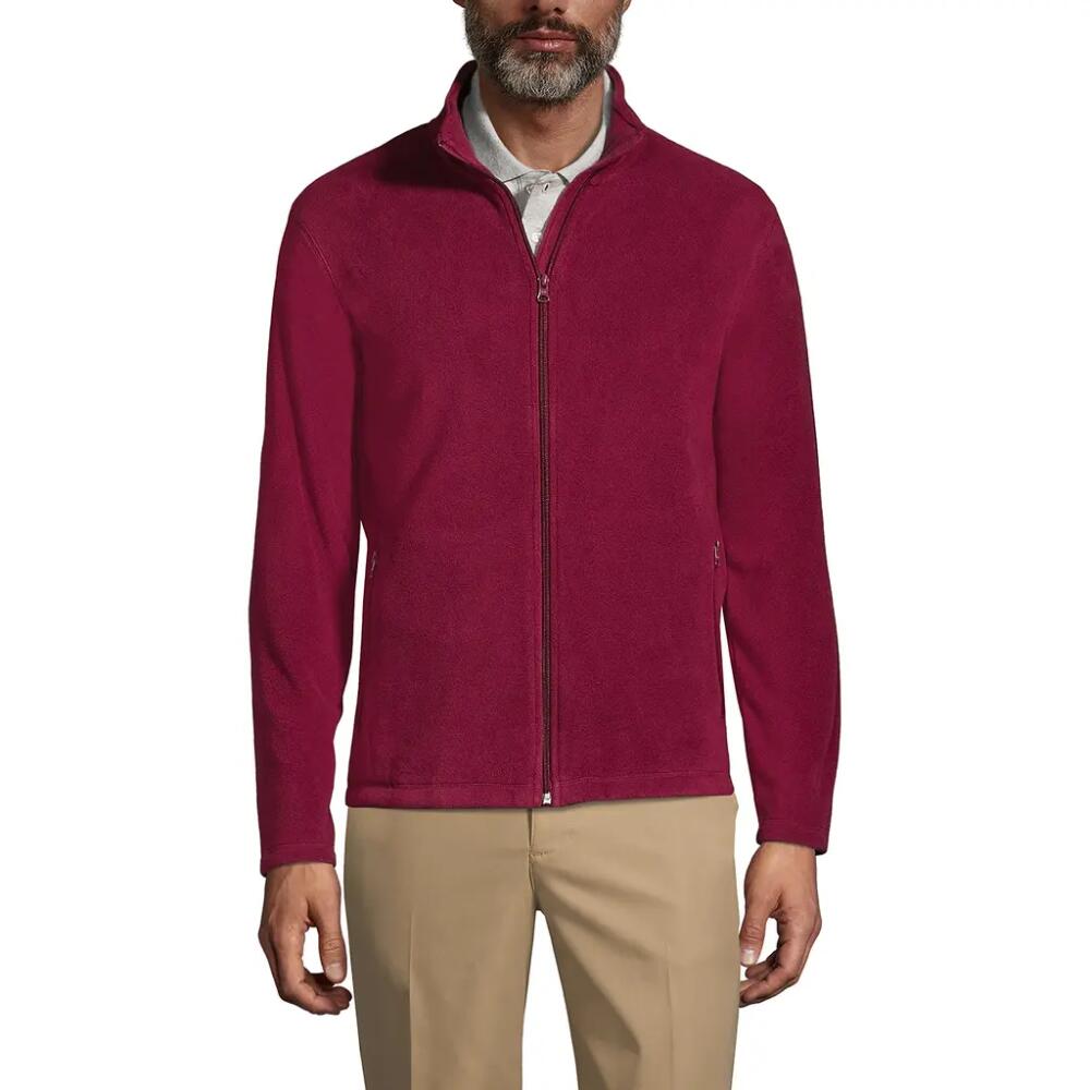 Lands' End Full-Zip Mid-Weight Fleece Jacket in Burgundy Cover