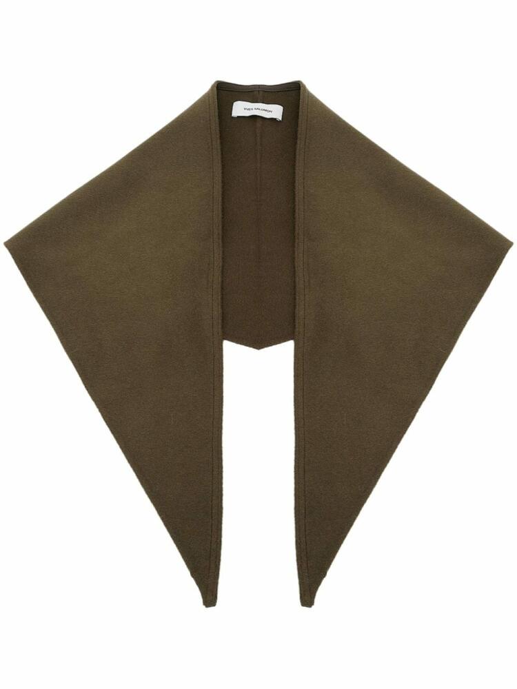 Yves Salomon triangle scarf - Green Cover