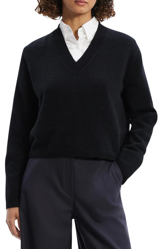 Theory Crop Cashmere Sweater in Black Cover