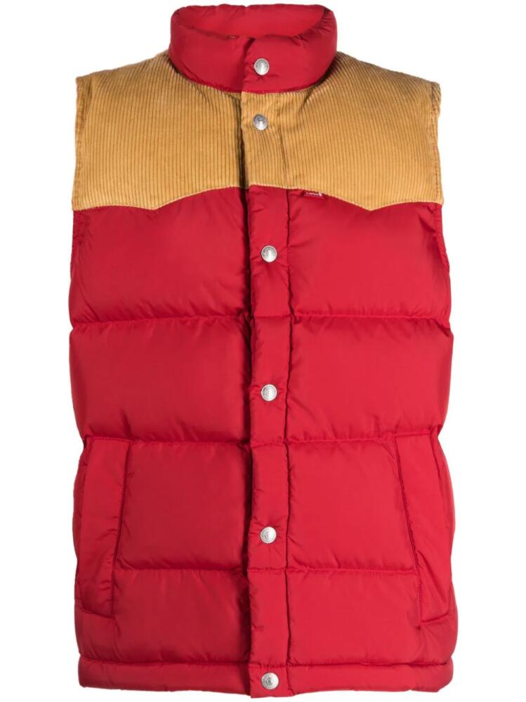 Levi's padded corduroy gilet - Red Cover