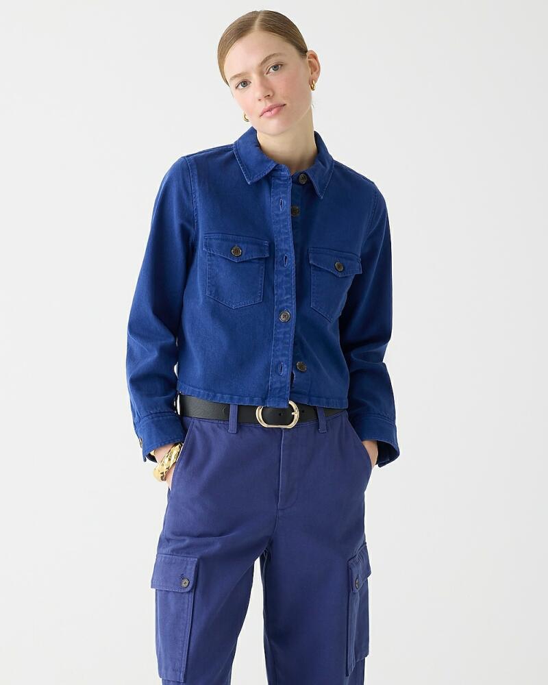 J.Crew Cargo cropped shirt-jacket in chino Cover