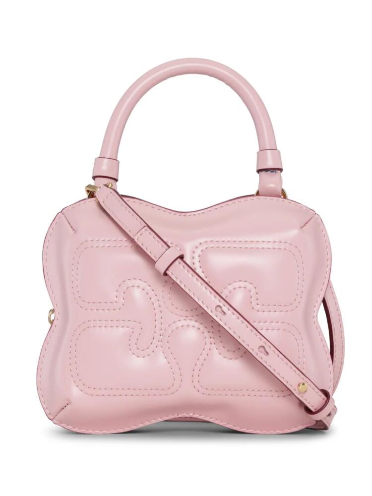 GANNI Butterfly leather mini bag - Pink Cover