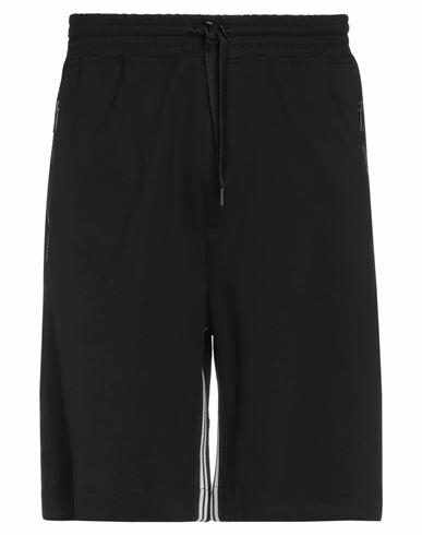 Neil Barrett Man Shorts & Bermuda Shorts Black Viscose, Polyester, Elastane Cover