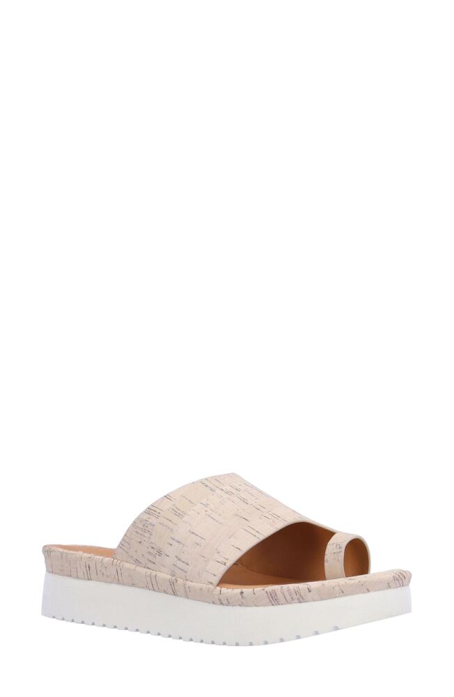 L'Amour des Pieds Ahlina Platform Sandal in Whitewash Cover