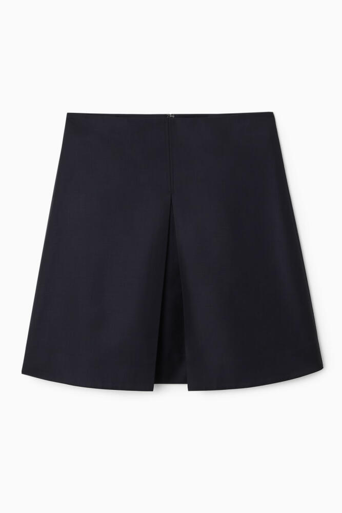 COS PLEATED WOOL-BLEND MINI SKIRT Cover