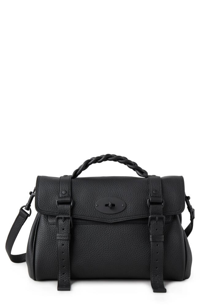 Mulberry Alexa Heavy Grain Leather Top Handle Bag in Black Cover