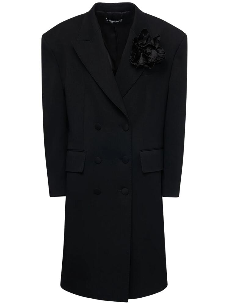 DOLCE & GABBANA Oversize Wool Long Coat Cover