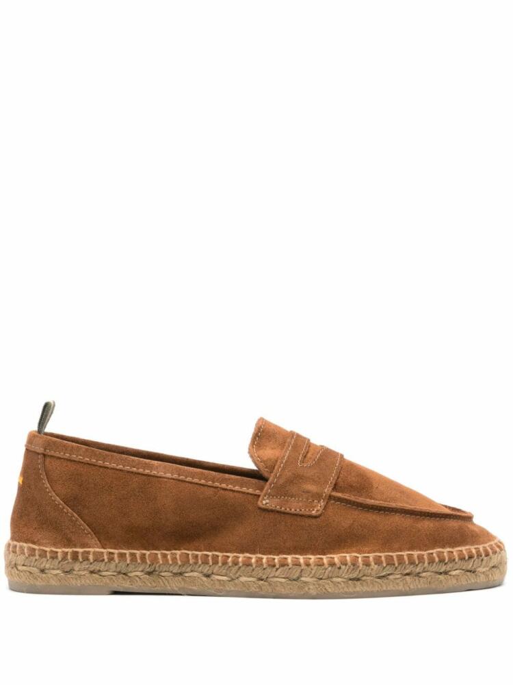 Castañer braided-raffia suede espadrilles - Brown Cover