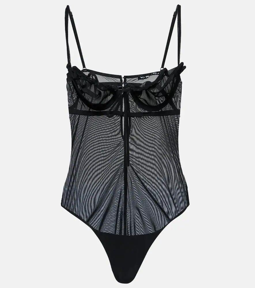 Y/Project Wire Brasier mesh bodysuit Cover