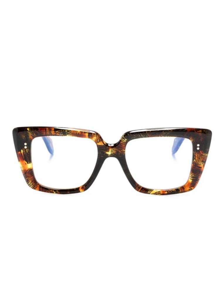 Cutler & Gross tortoiseshell-effect square-frame glasses - Brown Cover