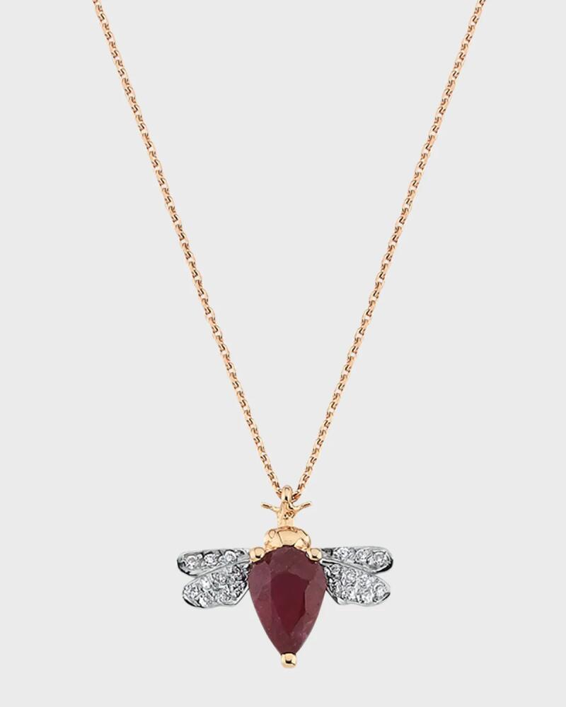 BeeGoddess Diamond and Ruby Bee Necklace Cover