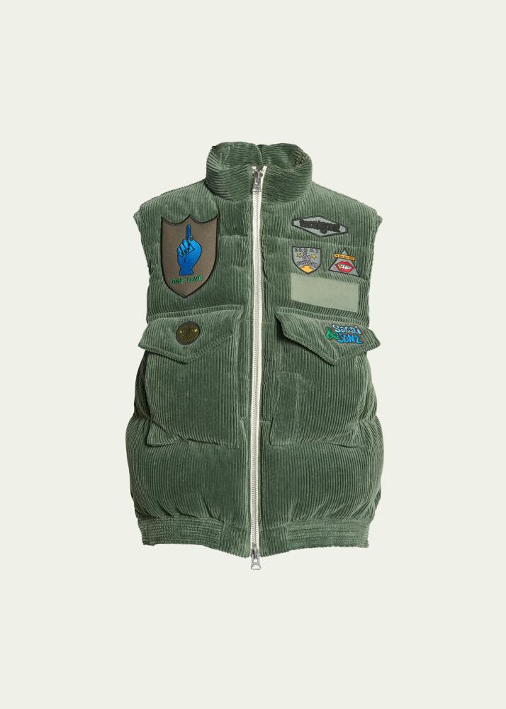 SACAI x Gonz Men's Padded Corduroy Patch Vest Cover