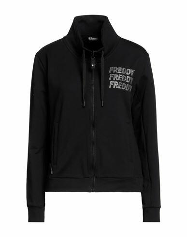 Freddy Woman Sweatshirt Black Cotton, Elastane Cover