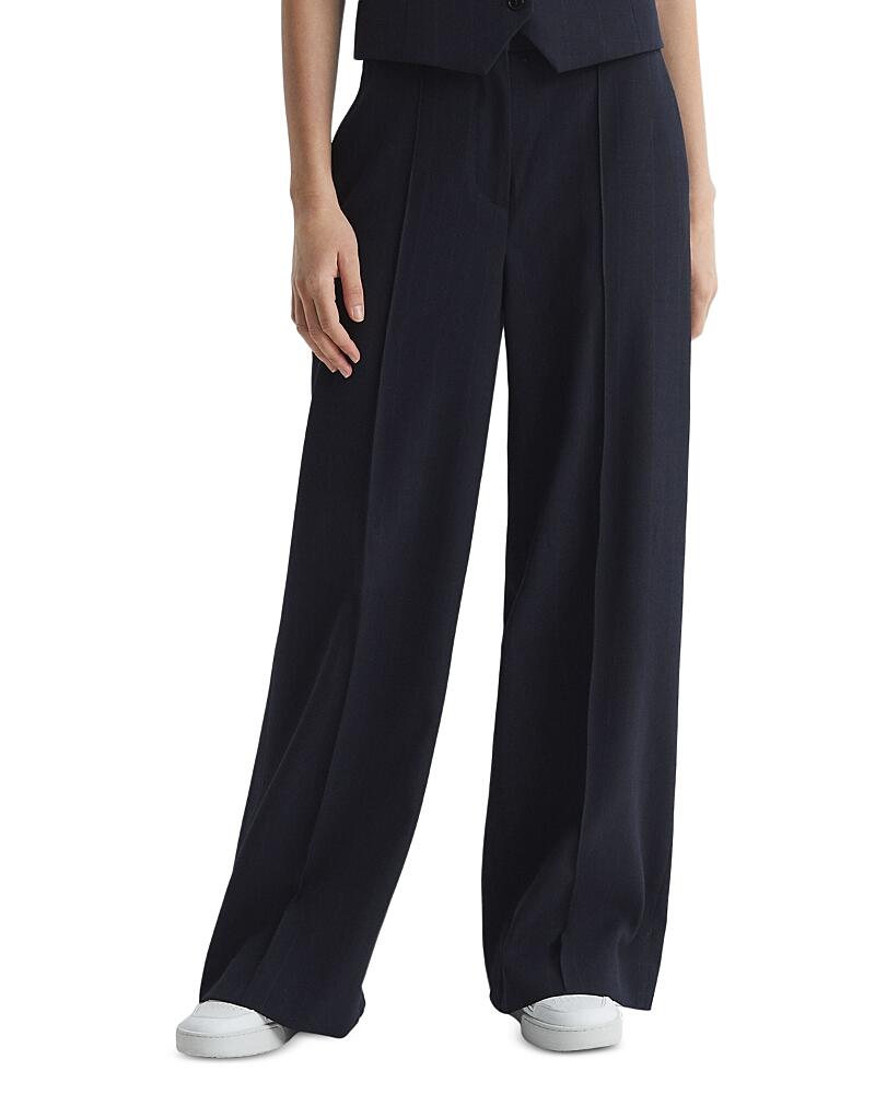 Reiss Willow Pinstriped Wide Leg Pants Cover