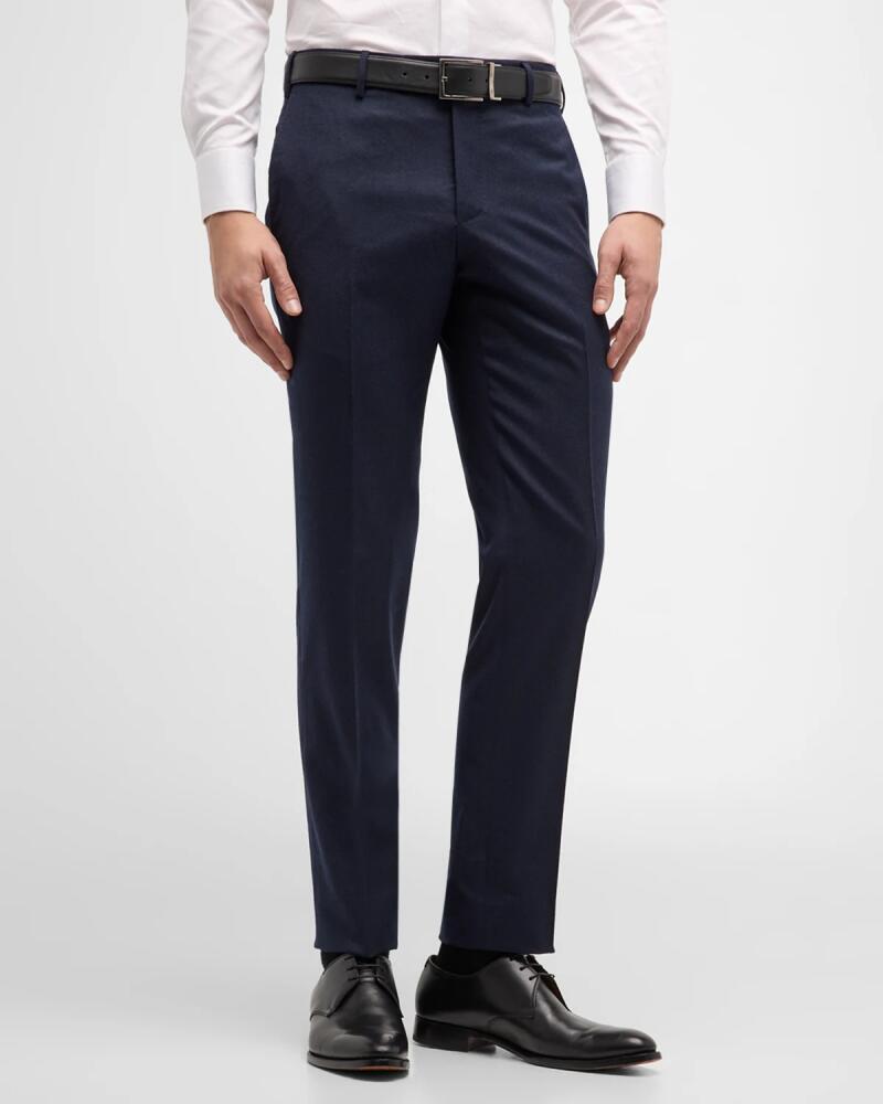 Zanella Men's Parker Wool-Cashmere Stretch Dress Pants Cover