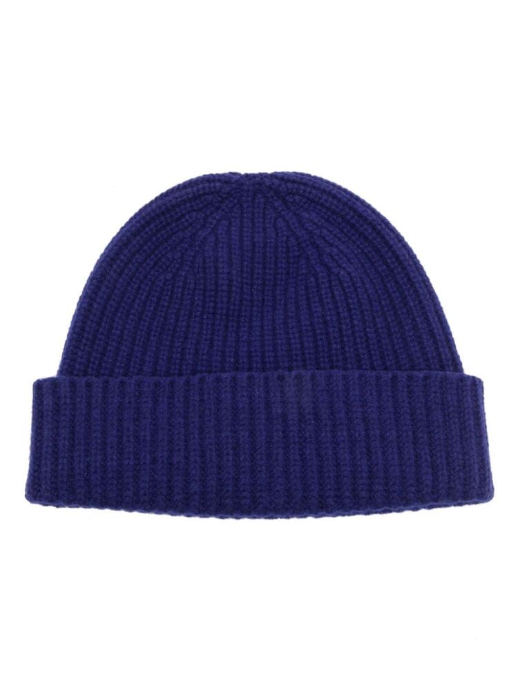 Pringle of Scotland ribbed-knit turn-up brim beanie - Purple Cover