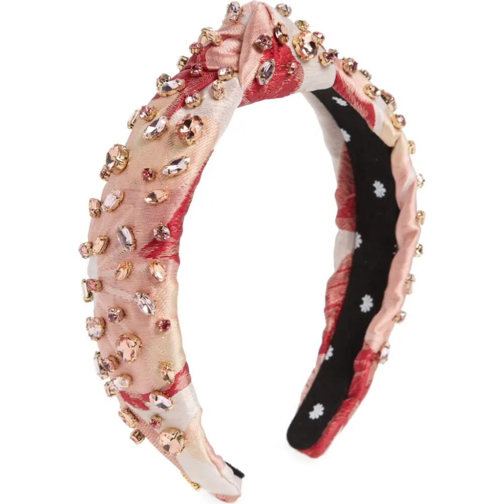 Lele Sadoughi Crystal Detail Knotted Headband in Rose Cover