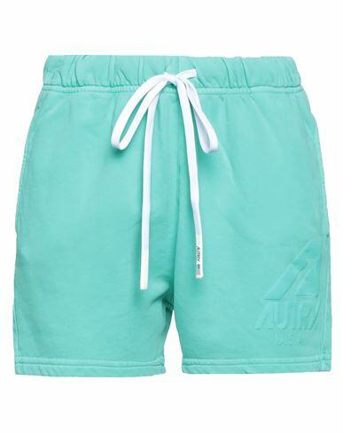 Autry Woman Shorts & Bermuda Shorts Turquoise Cotton Cover