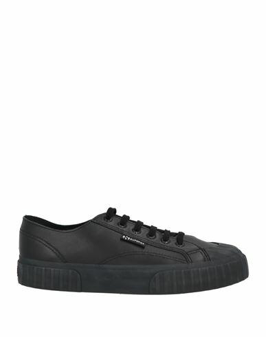 Superga Man Sneakers Black Soft Leather Cover