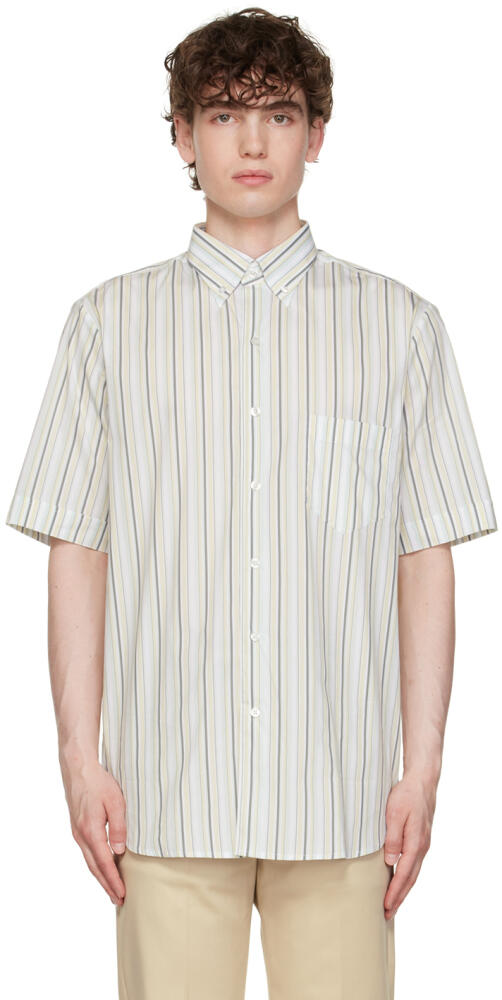 Ernest W. Baker SSENSE Exclusive Blue Stripe Shirt Cover