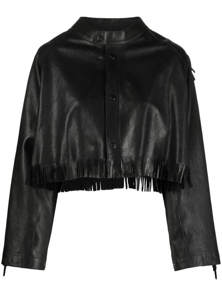 Forte Forte fringed leather jacket - Black Cover