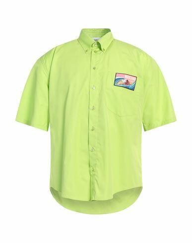 Moschino Man Shirt Green Size 15 ¾ Cotton Cover