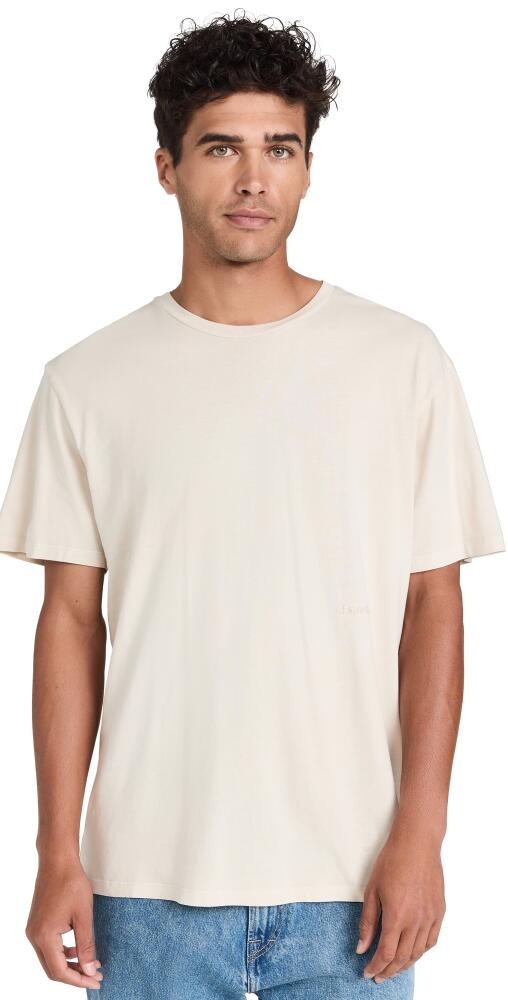 FRAME Short Sleeve Relaxed Tee Washed Off White Cover