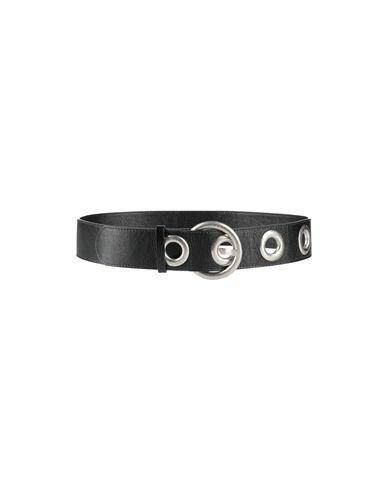 Marni Woman Belt Black Bovine leather, Zinc, Brass, Copper, Aluminum Cover