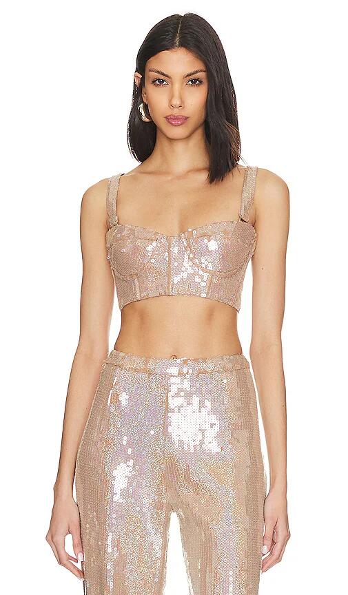 Bronx and Banco Capri Nude Sequin Bralette in Nude Cover