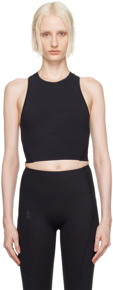 On Black Movement Crop Sport Top Cover