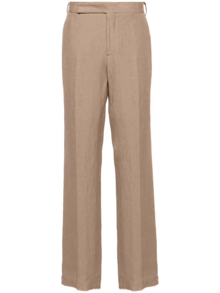 Lardini mid-rise tailored linen trousers - Neutrals Cover