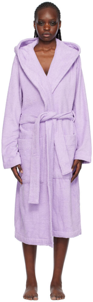 Tekla Purple Hooded Bathrobe Cover