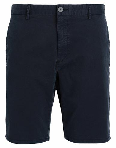 Hugo Man Shorts & Bermuda Shorts Navy blue Cotton, Elastane Cover