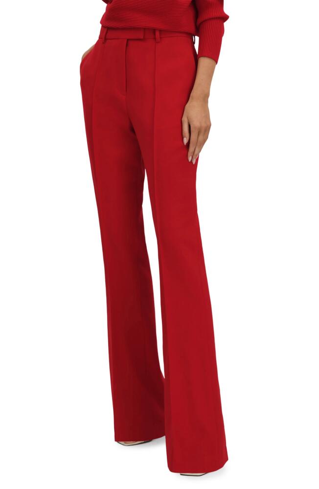 Reiss Millie Pleated Wool Blend Pants in Red Cover