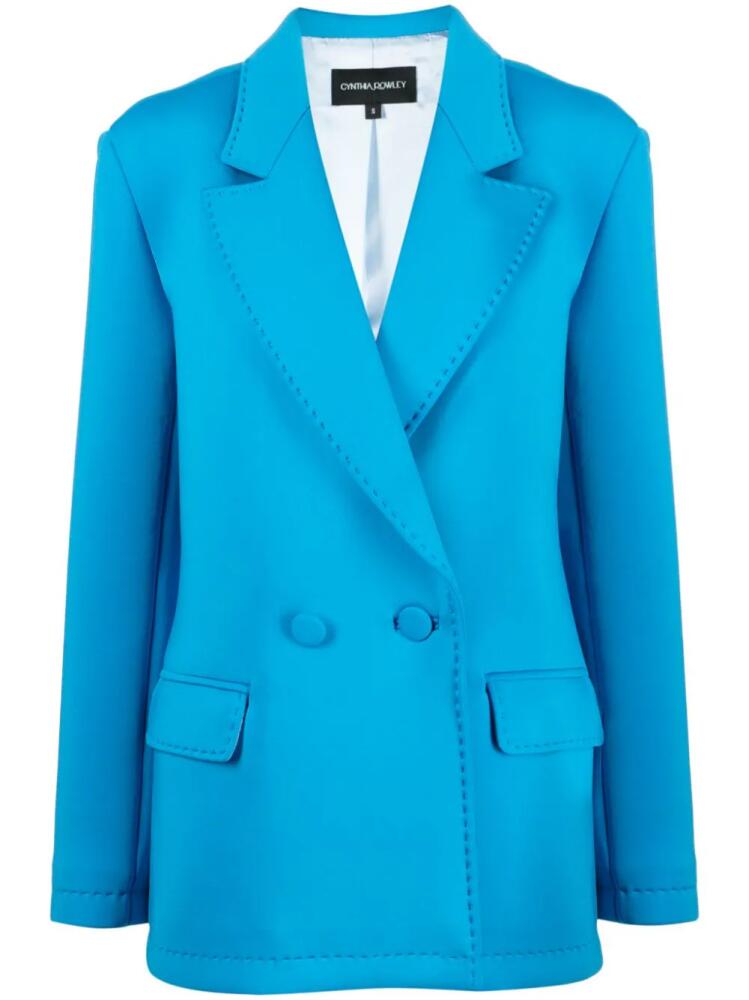 Cynthia Rowley Bonded double-breasted blazer - Blue Cover