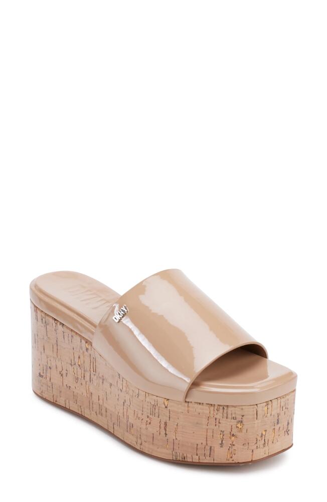 DKNY Adalira Platform Slide Sandal in New Beige Cover