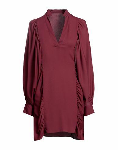 Dondup Woman Mini dress Deep purple Acetate, Silk Cover