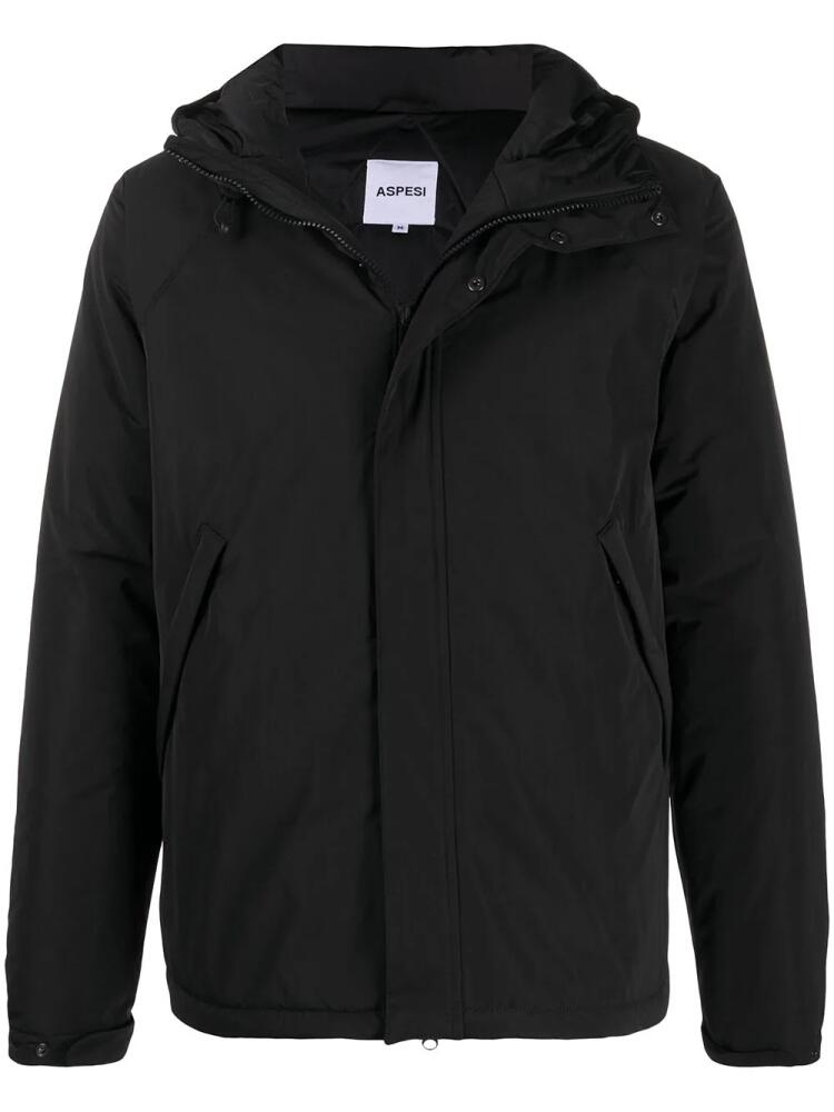 ASPESI zip-up hooded jacket - Black Cover