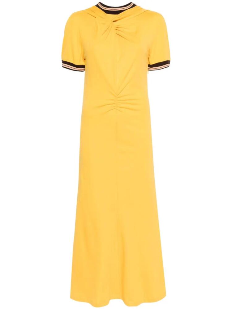 Wales Bonner Wing logo-embroidered dress - Yellow Cover