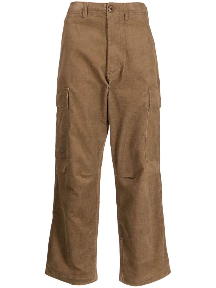 CHOCOOLATE logo-appliqué corduroy cargo pants - Brown Cover