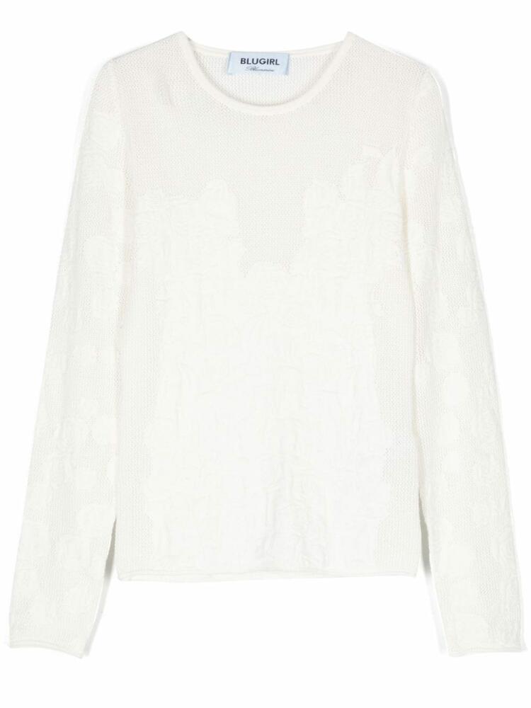 Blugirl logo-plaque sweater - White Cover