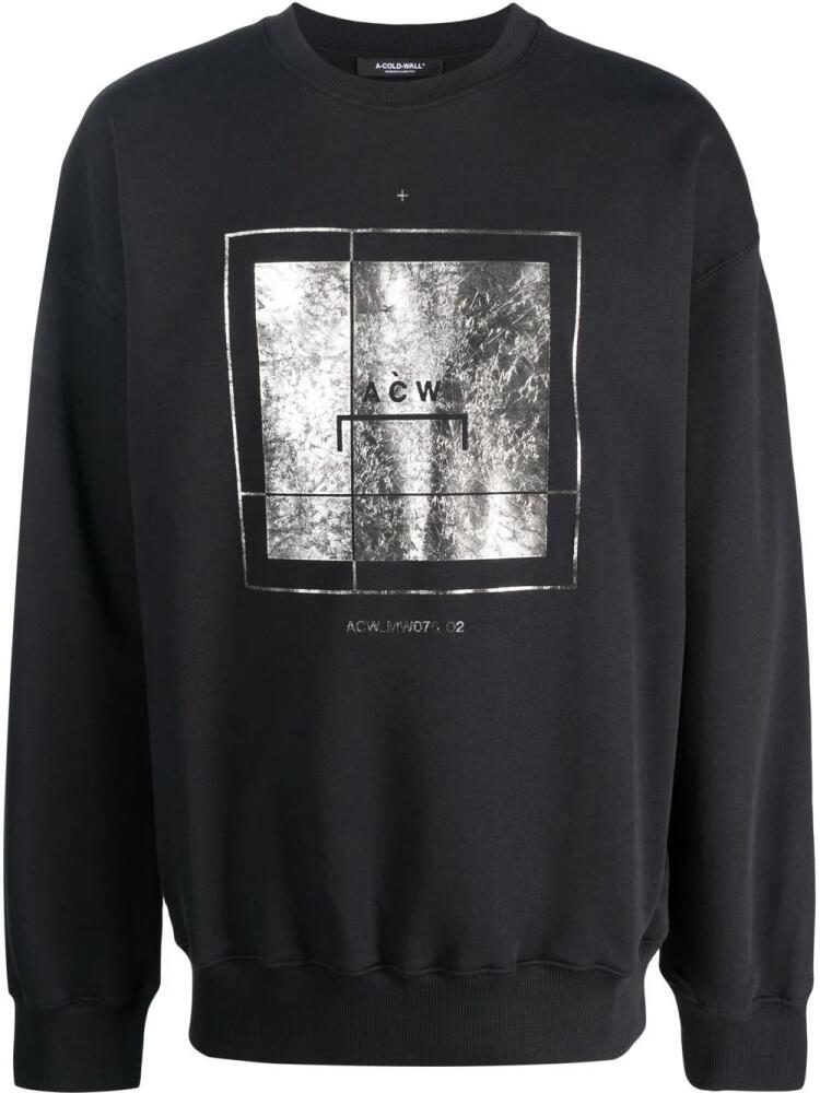 A-COLD-WALL* Foil Grid sweatshirt - Black Cover