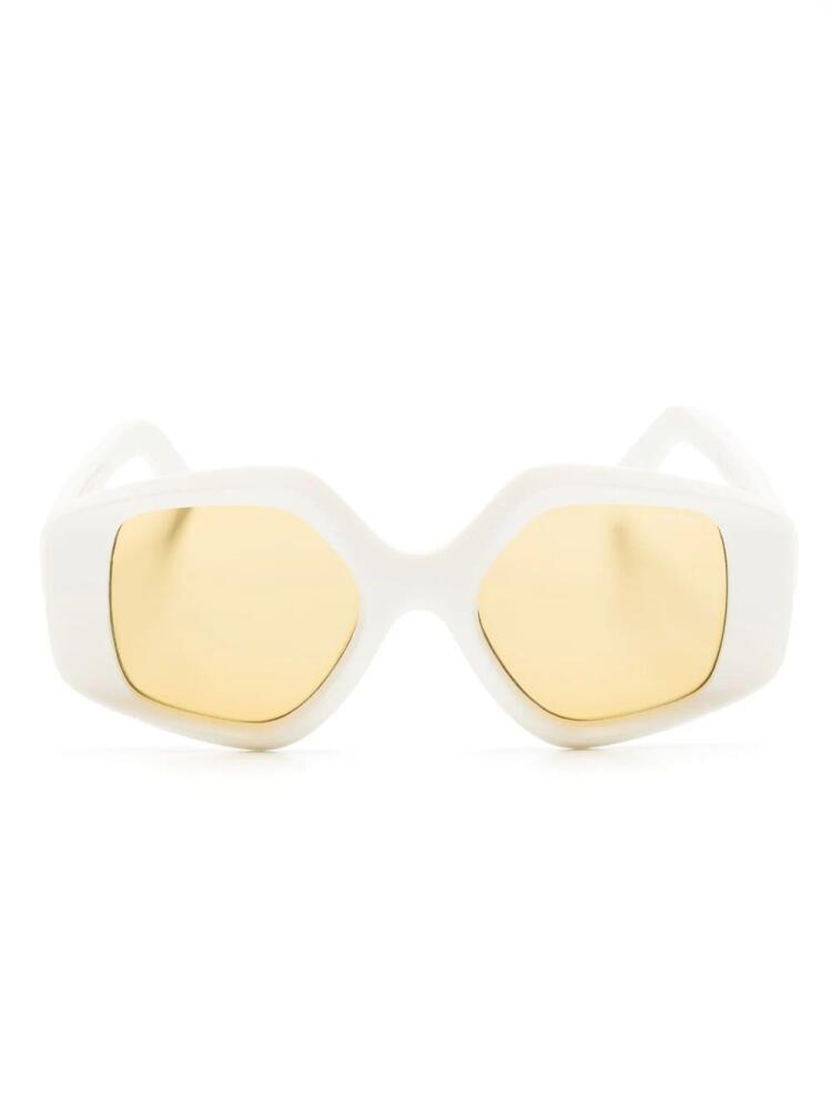 Lapima Stella oversized-frame sunglasses - White Cover