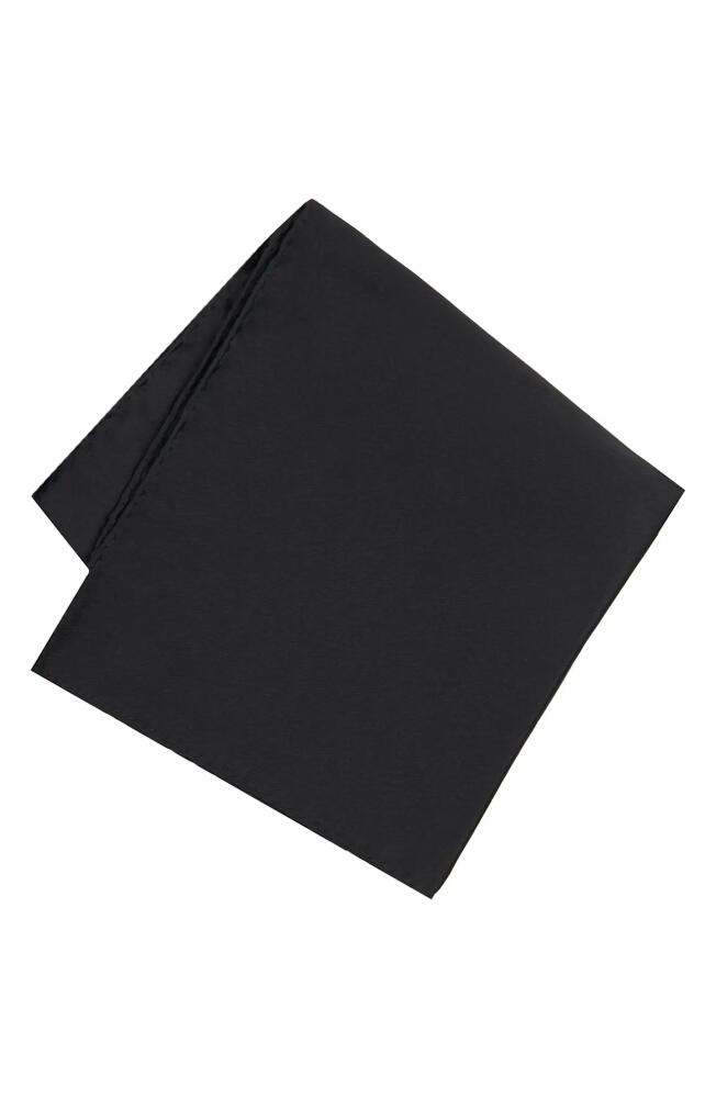 Brooklyn Brigade Solid Satin Pocket Square in Black Cover