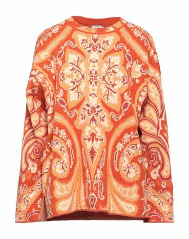 Etro Woman Sweater Orange Wool, Viscose, Polyamide Cover