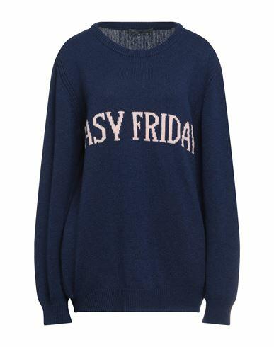 Alberta Ferretti Woman Sweater Blue Wool, Cashmere Cover