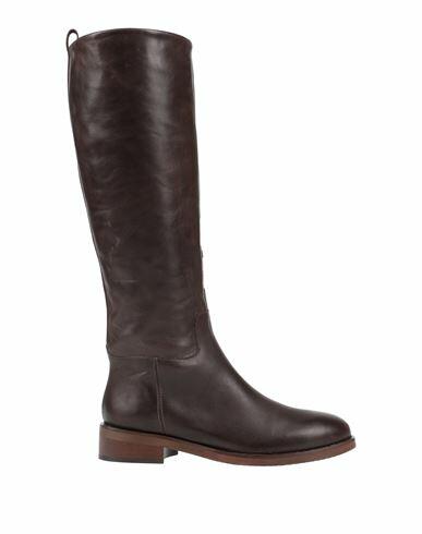 Paola Ferri Woman Boot Dark brown Soft Leather Cover