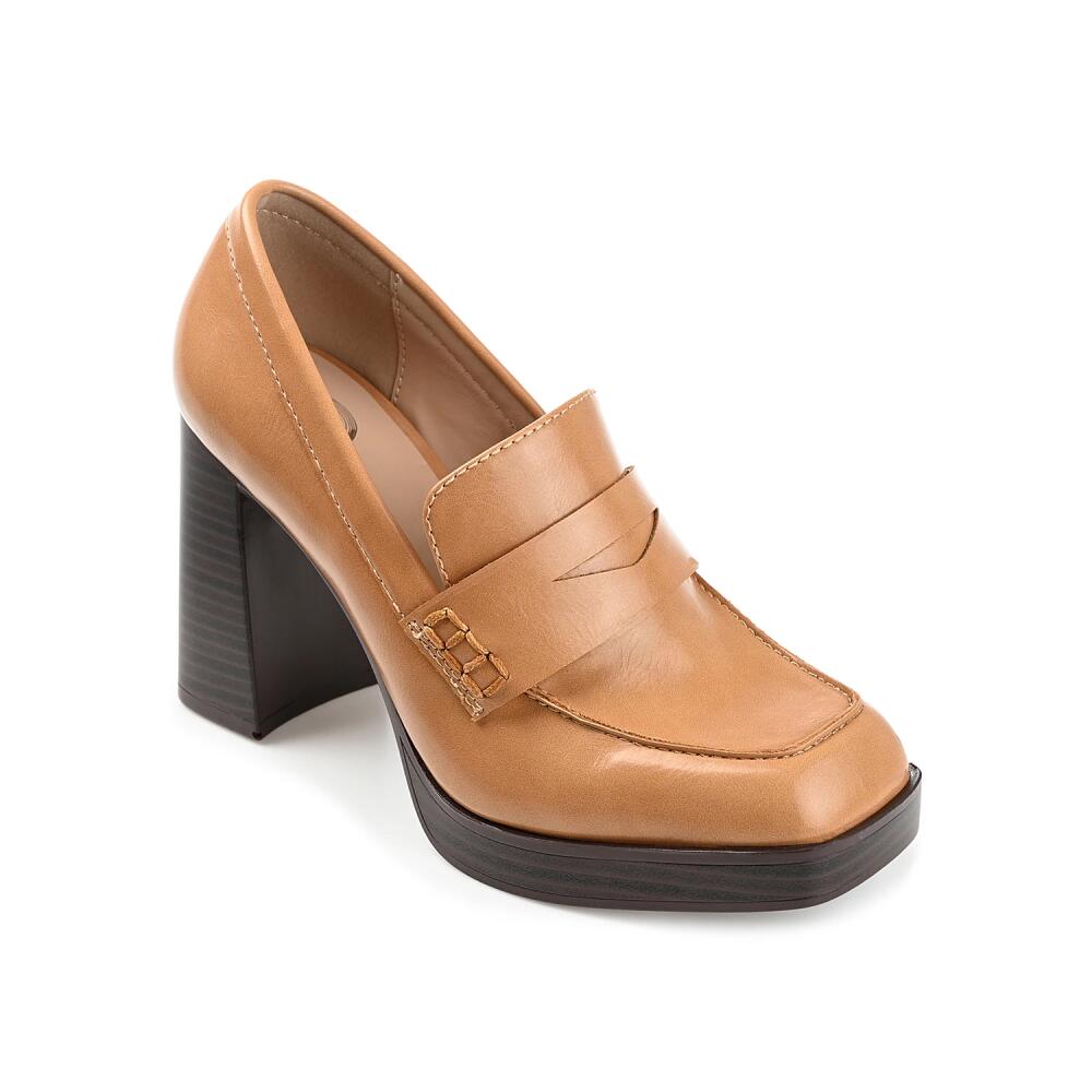 Journee Collection Ezzey Platform Pump | Women's | Tan Cover